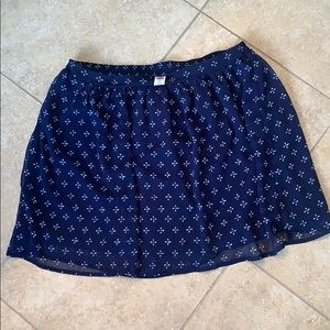Navy floral skirt